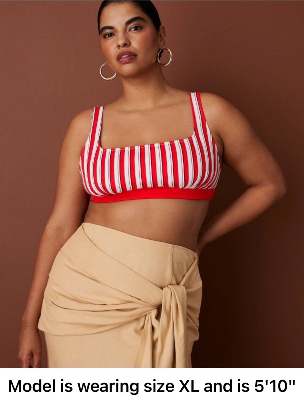 Women's Sleeveless Poplin Striped Bralette Top - Rosie
Assoulin x Target Red S-M
